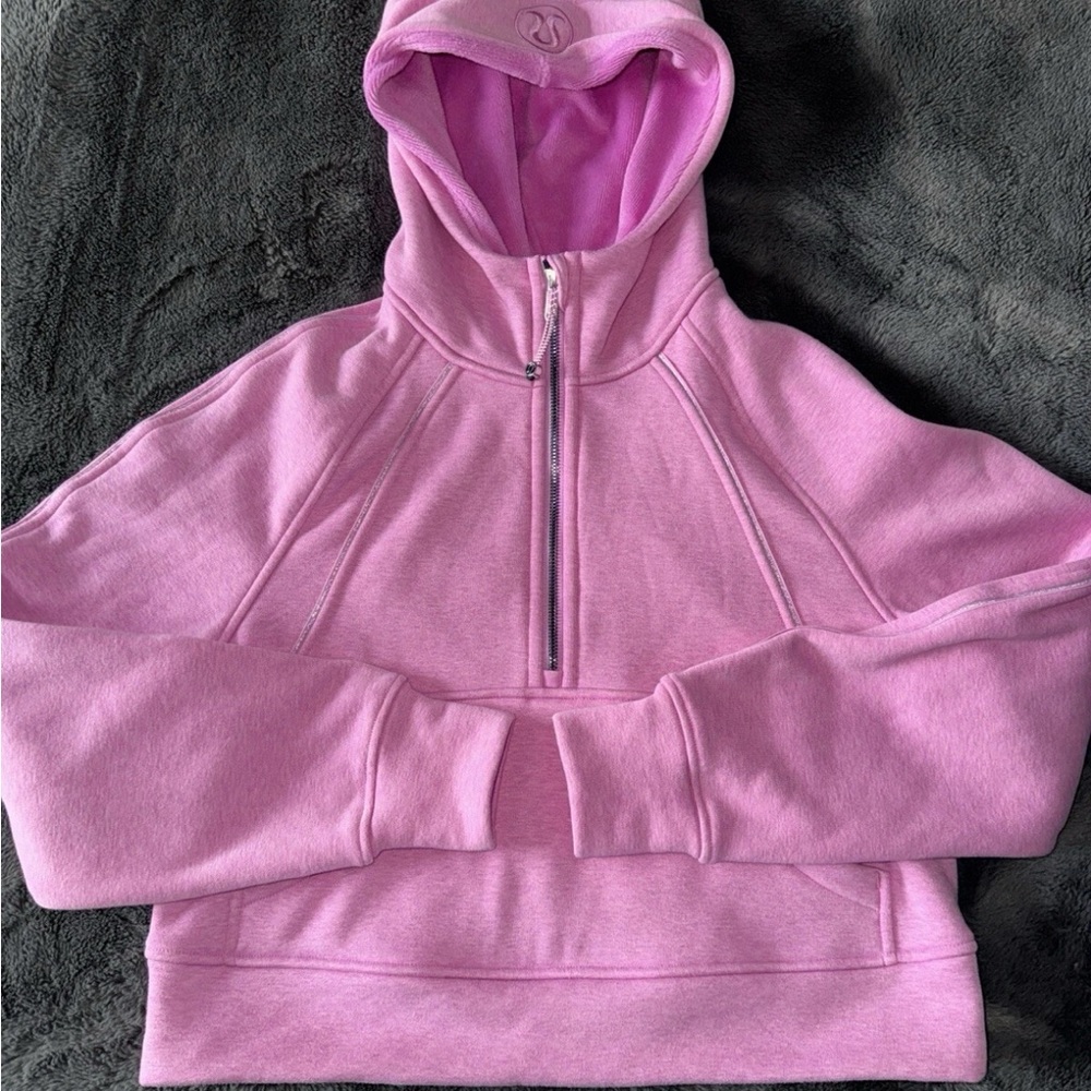 NWT Lululemon Scuba Oversized Half Zip Hoodie Plush Pink XL/XXL Rare - Picture 5 of 6